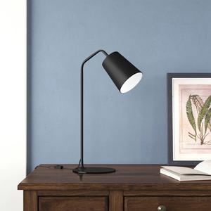 โคมไฟตั้งโต๊ะทองเหลืองโบราณสีดำพร้อมฐานตกแต่ง โคมไฟตั้งโต๊ะคุณภาพพรีเมียมสำหรับห้องนอนและโรงแรม - Product Image 1