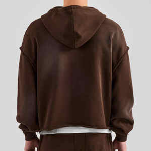 Sudaderas con Capucha para Hombre, Hechas a Medida, con Cierre, Estampadas, Estilo Vintage, de Algodón Lavado, con Hombros Caídos - Product Image 6