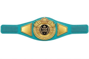 Ceinture de champion personnalisée plaquée or et argent, en cuir PU, pour la boxe et les arts martiaux, pour les vainqueurs de tournois - Product Image 3