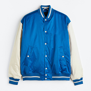 Chaqueta Bomber Personalizada Bordada de Satén, Chaqueta Cortavientos Reversible de Béisbol, Precio Económico, 100% Poliéster, Chaquetas para Hombre de Talla Grande - Product Image 1