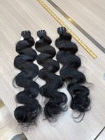 Lot de Cheveux Humains Remy 100g, Vierge Naturel Brut, Ondulation Naturelle, Pré-épilé, Double Trame Faite à la Machine, Cheveux Humains
