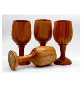 <b>Unique</b> Design Wooden Cocktail Glasses for Bar Shiny Polish Best Quality Vintage Style Eco-Friendly Drinking Beer - Product Image 6