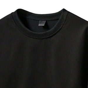 T-shirt en jersey noir à motif graphique, manches courtes, col rond, grande taille, broderie abstraite sur le devant, respirant, séchage rapide, streetwear décontracté - Product Image 5