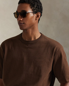 T-shirt marron uni pour hommes – T-shirt basique décontracté à manches courtes et col rond en coton doux pour l'été et le quotidien - Product Image 5