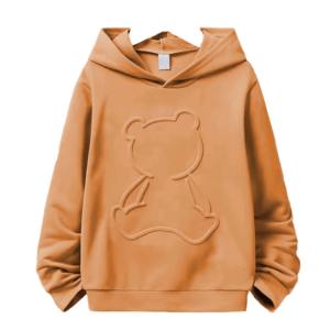 Sudadera con capucha de invierno para hombre, 100% algodón, con cremallera completa, logotipo personalizado en relieve, forro polar ecológico, bordada, estilo americano a la moda - Product Image 1
