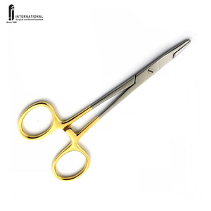 F.J.INTERNATIONAL Pinza Portaagujas Manual Olsen Hegar de Acero Inoxidable de Alta Calidad para Cirugía Veterinaria, Punta TC, CE - Product Image 3