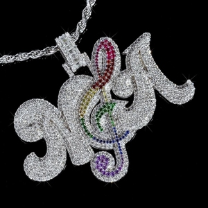 Custom Letter VVS Moissanite <b>Initial</b> <b>Pendant</b> 925 Sterling <b>Silver</b> Gold Plated Iced Out Hip Hop Jewelry for Men Women - Product Image 6