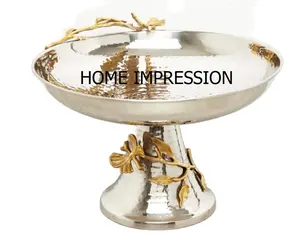 Flower Base Metal Decorative Standing Designer Bowl