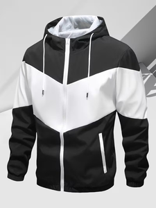 Men's Solid Color Blocking Printed Breathable 340g Hoodie Jogger <b>Set</b> Casual Winter Wear Knitted Polyester Cotton Sweatshirt - Product Image 2