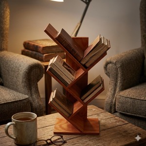 Estantería de 3 Niveles, Moderna y Resistente, de Madera Contrachapada de Pino Americano, con Bordes Lisos, Diseño Informal para Sala de Estar, Dormitorio y Habitación Infantil - Product Image 1