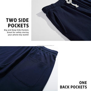 Pantalones cortos deportivos informales de algodón con estampado de 8 pulgadas bordado de logotipo personalizado OEM para hombre, pantalones cortos tejidos de 8 pulgadas antiarrugas de invierno - Product Image 4