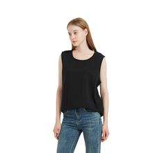 Camiseta sin mangas ajustada y elástica para mujer, de marca privada, informal, a la moda, para verano, al por mayor, proveedor de camisetas sin mangas informales para mujer - Product Image 3