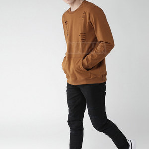 Wholesale Custom Logo Printed Cotton Blended Sweatshirts Loose Crew Neck Oversize <b>Pullover</b> <b>Men</b> Sweatshirt - Product Image 4