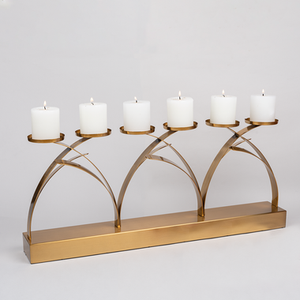 Porte-bougie au design adorable, élément décoratif élégant, centre de table élégant, ambiance romantique et festive pour la maison - Product Image 1