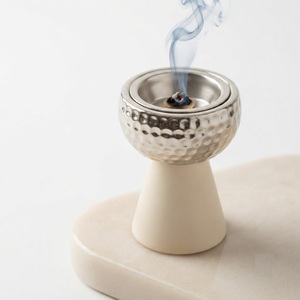 Brass Metal <b>Bakhoor</b> Burner Nordic Minimalist Matte Black Base Censer Wholesale Modern Home Decor Middle East Premium <b>Oud</b> Burner - Product Image 4