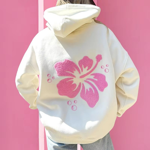 บริการสกรีนโลโก้ตามสั่งบนเสื้อฮู้ดผ้าฝ้าย 100% สำหรับผู้หญิง ผลิตในประเทศปากีสถาน มีให้บริการสำหรับลูกค้า B2B ทุกราย - Product Image 6