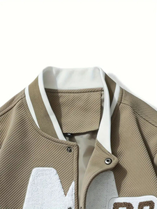 Veste universitaire pour homme, écologique, chauffante, antibactérienne, personnalisable, avec logo sur le devant, col montant, coupe-vent, respirante - Product Image 3