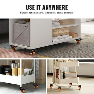 Set di 4 Ruote Girevoli Resistenti da 2 Pollici con Capacità di Carico di 110 Libbre, Stelo Filettato e Doppio Freno di Bloccaggio Sicuro per Uso Industriale - Product Image 6