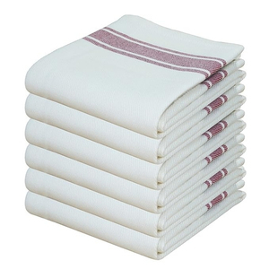 Premium Striped Cotton Kitchen Towels Machine Wash <b>Terry</b> Dish Towels <b>Bulk</b> Super Absorbent Hanging Loop - Product Image 2