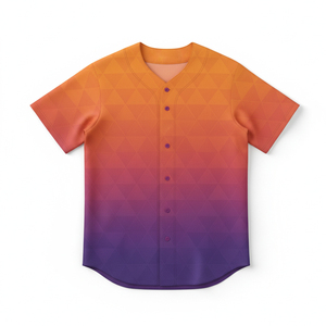 Maillot de baseball personnalisé, uniformes d'équipe en sublimation intégrale, vente en gros, tissu en maille respirant, vêtements de sport pour hommes, chemise boutonnée - Product Image 1