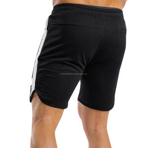 Short en maille contrastée bleue Design personnalisé Logo Short de sport d'été de haute qualité Short d'entraînement musculaire respirant à séchage rapide - Product Image 5