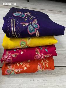 Magnifique collection de salwar-kameez et dupatta en viscose georgette brodée, prêts à porter, pour femme, idéale pour les festivals. - Product Image 4