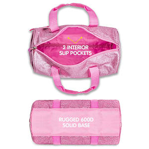 Bolsa Deportiva Morada con Lentejuelas y Logotipo de Animadoras, Cierre Frontal, Equipo de Baile para Niños, Diseño Personalizado para Niños, Venta al por Mayor 2026 - Product Image 1