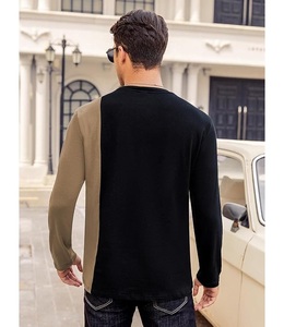 New Collection Men's Plus Size Sweatshirt Long Sleeve Neck Shoulder Slope Solid Color 100% Waterproof Cotton Comfortable - Product Image 4