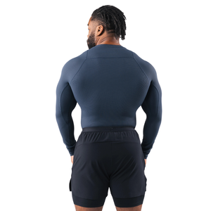 T-shirt de compression à manches longues pour homme, coupe ajustée, soutien musculaire, haut de performance pour la musculation et l'entraînement en salle de sport - Product Image 2