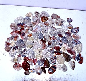 Venta al por mayor de joyería AMAN GEMS: Cabujón de ágata Crazy Lace natural de cuarzo pulido con juego de color de Rajastán para joyería - Product Image 3