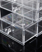 Nouvelle Armoire de Rangement Cosmétique Moderne en Acrylique Personnalisable, Lavable, Facile à Assembler, Autoportante, Transparente, Présentoir Haut de Gamme