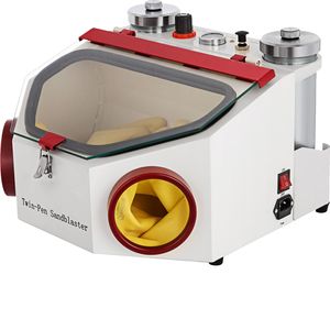 Máquina de arenado dental de doble pluma con 2 tanques y lámpara para laboratorio dental - Product Image 6