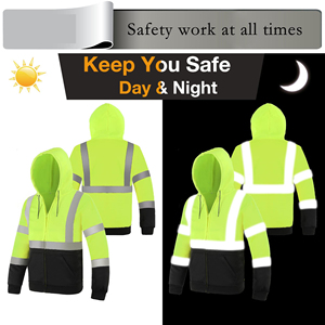 Lightweight Safety <b>Jacket</b> High Visibility Reflective Thermal Padding Waterproof Outer Fabric <b>Construction</b> Security Workwear - Product Image 5