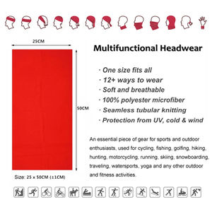 Bufanda tubular unisex para exteriores – Pañuelo multiusos para ciclismo y mascarilla facial |   Protección UV transpirable para senderismo, correr y motociclismo - Product Image 2