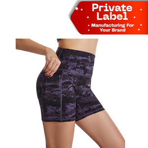 รับผลิตกางเกงขาสั้นผู้หญิงแบบ Private Label กางเกงขาสั้นทรง Scrunch Butt แบบไม่มีลาย ป้ายกำกับสั่งทำได้ กางเกงขาสั้นออกกำลังกายสำหรับผู้หญิงทรง Booty Shorts คุณภาพสูง - Product Image 1