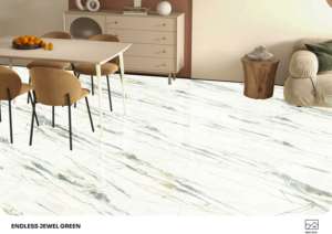 Azulejos de porcelana brillantes y elegantes de primera calidad, tamaño 600x1200, azulejos de gran tamaño para interiores de espacios modernos. - Product Image 4