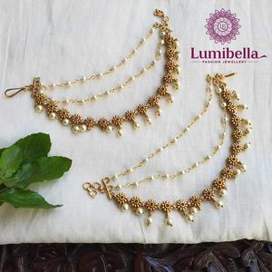 Fine Body Chain Matte Floral Ear Chain - Product Image 1