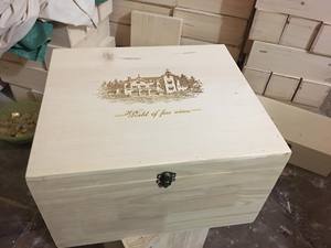 Rustic Wood <b>Crate</b> Boxes with Handles Organizer <b>Storage</b> use for Closet & Cabinets Home Christmas Containers New Year gift box - Product Image 6