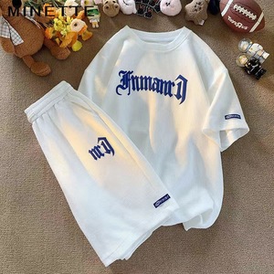 Conjunto de Ropa de Verano para Hombre, Camiseta y Pantalones Cortos Holgados de Manga Corta, Dos Piezas, Nuevo 2026 - Product Image 3