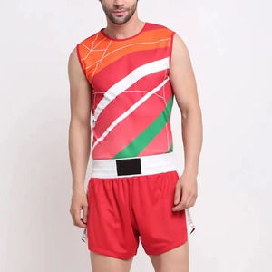 Uniforme de Boxeo, Conjunto de 2 Piezas, Logotipo Personalizado, Poliéster Transpirable, Ropa de Artes Marciales Mixtas (MMA), MOQ 10 - Product Image 3