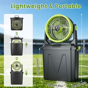 Ventilatore Portatile Nebulizzante da 5 1/2 Pollici, 20000mAh, 10L, per Interni/Esterni, Ricaricabile, per Campeggio, Raffreddamento, con Pulsante, Umidificatore - Product Image 2