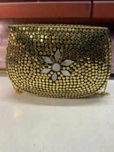 Pochette en mosaïque de nacre faite à la main avec chaîne, sac de soirée, mini sac à bandoulière pour mariage et fête - Product Image 2