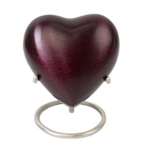 Urna Funeraria Blue Ocean Heart para Cenizas Humanas, Pequeña Urna Moderna para Cenizas con Soporte y Bolsa de Terciopelo Gratis - Product Image 2