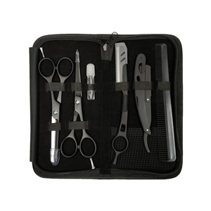 Professional Barber Scissors Kit Stainless Steel Hair Cutting & Thinning Shears with Barber <b>Razor</b> Precision Grooming Tools <b>Set</b> - Product Image 6