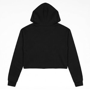 Sudadera con Capucha Negra Regular para Mujer con Logotipo Personalizado al por Mayor, con Detalles en Azul - Product Image 2