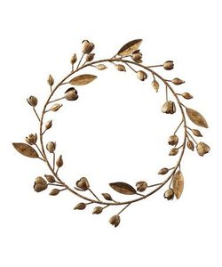 Décoration murale artisanale en fer, couronne murale design, décoration murale élégante, art mural moderne doré, décoration murale en métal en forme de branche - Product Image 2