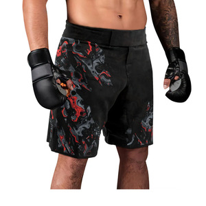 Design Men's Mid Waist Bermuda <b>Shorts</b> Woven <b>Polyester</b> Elastic Quick Dry Sublimation Printed MMA Training Casual Wear - Product Image 6
