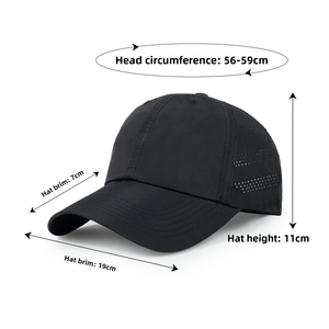 Breathable Polyester Baseball <b>Cap</b> 6-Panel Adult Sun Protection Outdoor Hat 56-59cm Head Circumference - Product Image 1