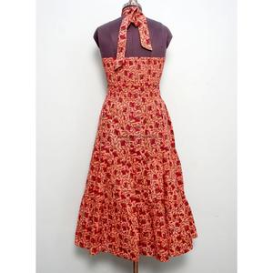 Customized Summer Floral Midi Dress Natural Cotton Sleeveless Soft and Comfortable <b>Sweet</b> Eco-Friendly Women's Dress - Product Image 5