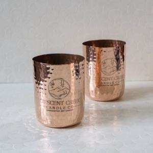 Recipientes de Cobre Dorado Rosa Martillado a Mano, Personalizados, Duraderos, de 15 oz, para Velas de Cera, Decoración del Hogar - Product Image 5